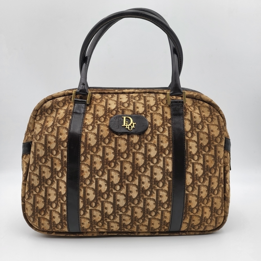 Christian Dior Diorissimo Trotter Canvas Top Handle Bag,,authentic w/COA..